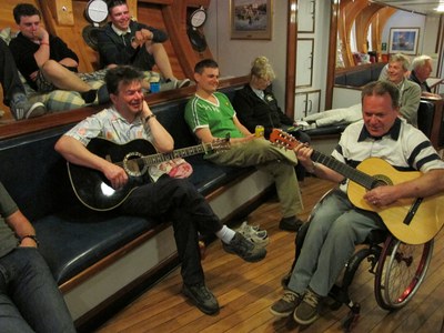 There’s usually some great music sessions on board